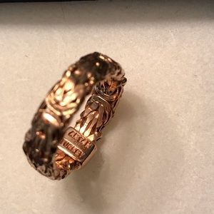 ✨ *SOLD*Vintage 14k Rose Gold Byzantine Ring